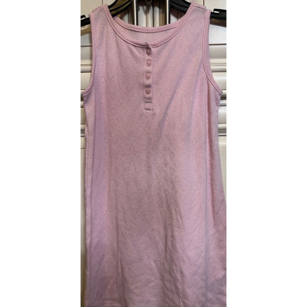 Gap Kids Girls Sleeveless Henley Tank Sleep Dress Pink Size 10